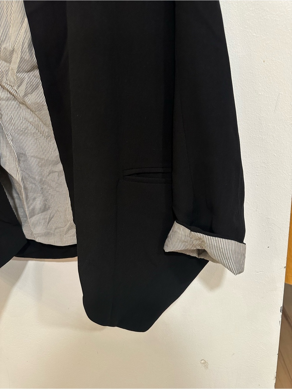 Anthropologie Cartonnier Cornerstone Open Front Blazer Jacket Black Women's XS - Picture 6 of 7